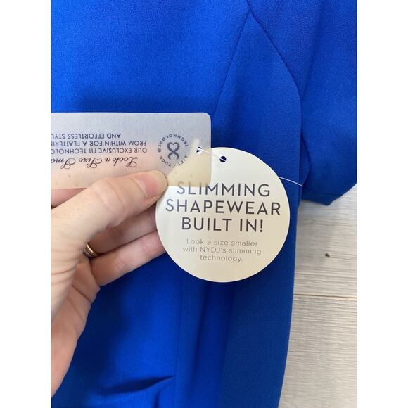 NYDJ Womens Size 10 Slimming Dress NEW Blue Office Career Work Wedding Party - Picture 3 of 14